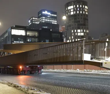 Kulbroen i Aarhus. Specialtransport