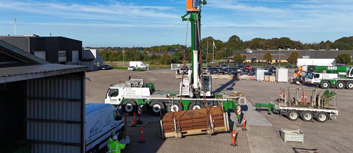 Testløft af nivelleringstalje hos BMS i Kolding